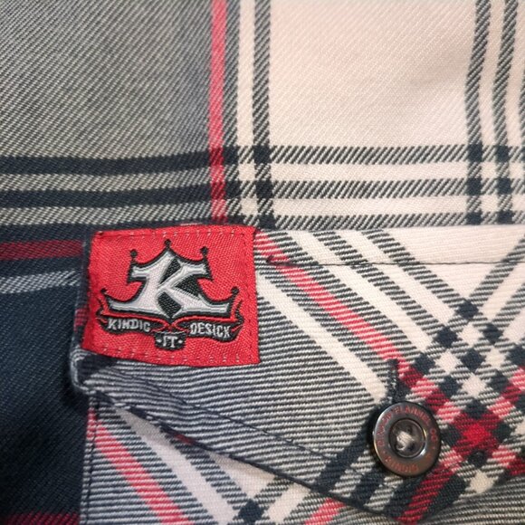 Dixxon Flannel Company Men's Medium The Boss Kindig-It Plaid Flannel Shirt Red - Picture 4 of 9